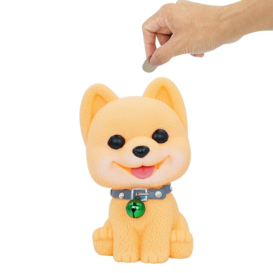 Amazon | DreamsEden かわいい犬の貯金箱 - プラスチック製貯蔵